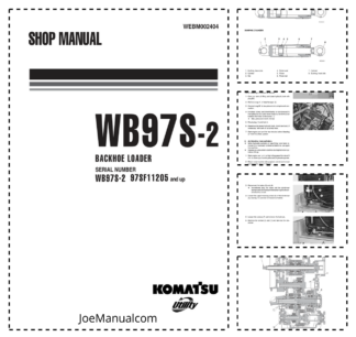 Komatsu WB97S-2 Backhoe Loader Workshop Manual SN 97SF11205 and UP