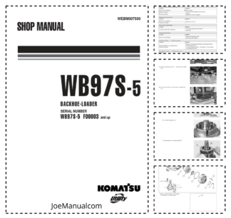 Komatsu WB97S-5 Backhoe Loader Workshop Manual SN F00003 and UP