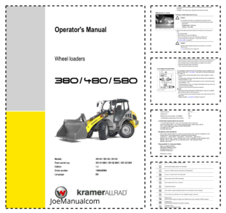Kramer 380 480 580 Wheel Loaders Operators Manual 351