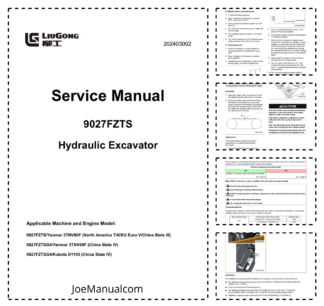 LiuGong 9027FZTS Hydraulic Excavator Service Manual