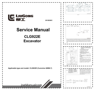 LiuGong CLG922E Excavator with Cummins QSB6.7 Service Manual