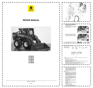 New Holland LS180B LS185B LS190B LT185B LT190B Skidsteer Repair Manual 6-80050
