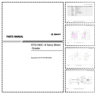 SANY STG190C-8 Motor Grader Parts Catalog PY5819BH0289