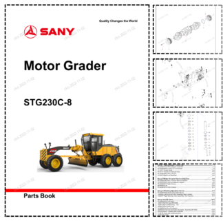 SANY STG230C-8 Motor Grader Parts Catalog