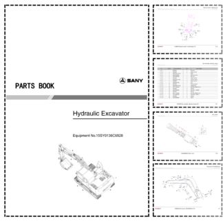 SANY SY135C Hydraulic Excavator Parts Catalog 15SY0136C6928