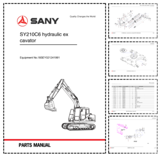SANY SY210C6 Excavator Parts Catalog