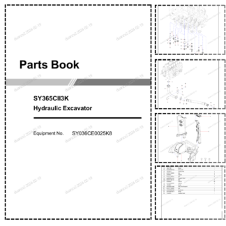SANY SY365CII3K Excavator Parst Catalog SY036CE0025K8