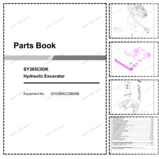 SANY SY365CII3K Hydraulic Excavator Parts Catalog SE036RCC66098