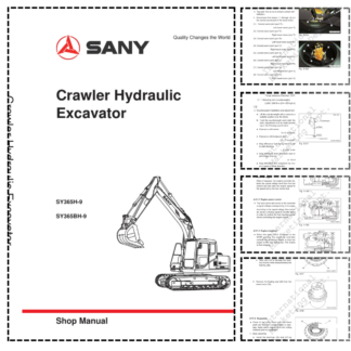 SANY SY365H-9 SY365BH-9 Hydraulic Excavator Service Manual