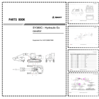 SANY SY380C Hydraulic Excavator Parts Catalog