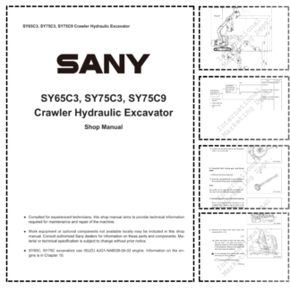 SANY SY65C3 SY75C3 SY75C9 Excavator Service Manual