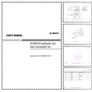 SANY SY95C9 Excavator Parts Catalog SY0096BG11518
