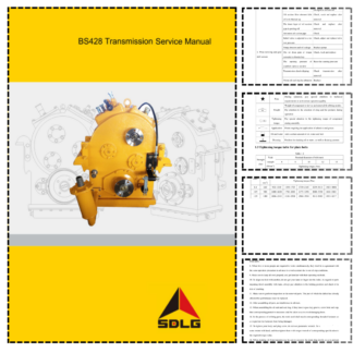 SDLG BS428 Transmission Service Manual