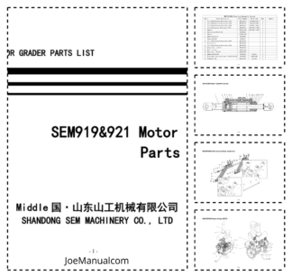 SEM919 921 Motor Grader Parts Catalog