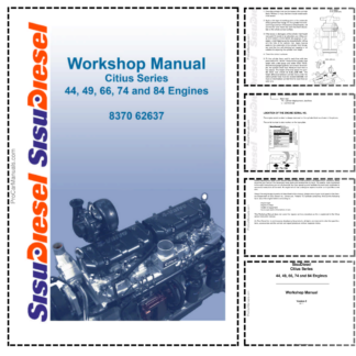 SisuDiesel Citius Series 44 49 66 74 84 Engines Workshop Manual