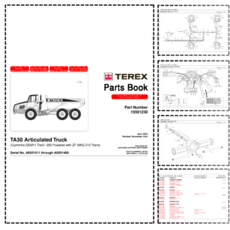 TEREX TA30 G7 IFS Articulated Truck Parts Catalog SN A8971011-A8971257
