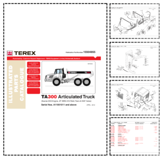 TEREX TA300 Articulated Truck Parts Catalog SN A11001011 and Above