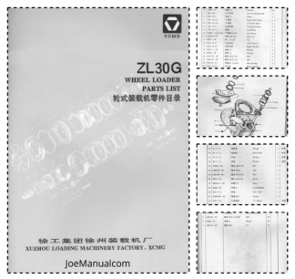 XCMG ZL30G Wheel Loader Parts Catalog