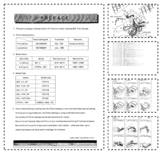 Yanmar B22-2 Excavator Parts Catalog for Europe
