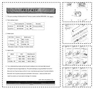 Yanmar B25 B25-1 Excavator Parts Catalog for Japan