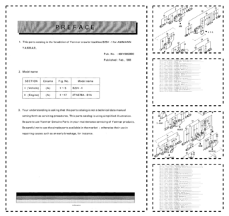 Yanmar B25V-1 Excavator Parts Catalog for AMMANN