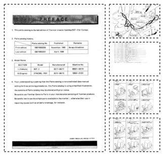 Yanmar B27-2 Excavator Parts Catalog for Europe