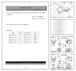 Yanmar B27-2A Excavator Parts Catalog for AMMANN