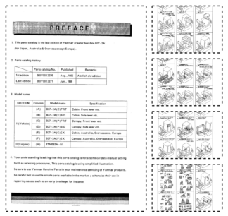 Yanmar B27-2A Excavator Parts Catalog