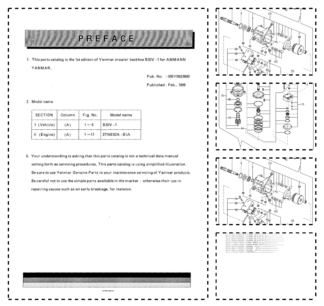 Yanmar B30V-1 Excavator Parts Catalog for AMMANN