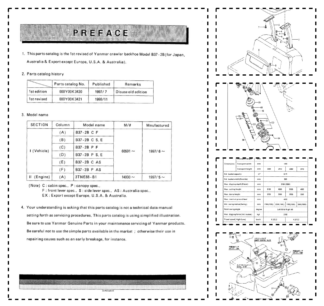 Yanmar B37-2B Excavator Parts Catalog for Japan Australia and Export