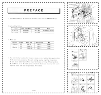Yanmar B50-2B Excavator Parts Catalog for Europe