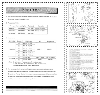 Yanmar B50-2B Excavator Parts Catalog for Japan and Overseas