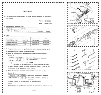 Yanmar B50 Excavator Parts Catalog and Electrical Wiring Diagram