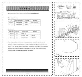 Yanmar B50W B50W-1 Excavator Parts Catalog
