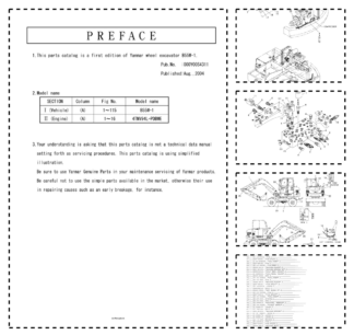 Yanmar B55W-1 Excavator Parts Catalog