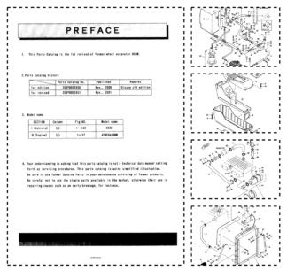 Yanmar B55W Excavator Parts Catalog