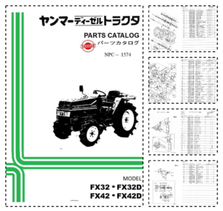 Yanmar FX32 FX32D FX42 FX42D Tractors Parts Catalog Electrical Wiring Diagram JA