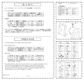 Yanmar SV08 Excavator Parts Catalog and Electrical Wiring Diagram