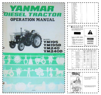 Yanmar YM195 YM195D YM240 YM240D Tractors Operation and Maintenance Manual Wiring Diagram