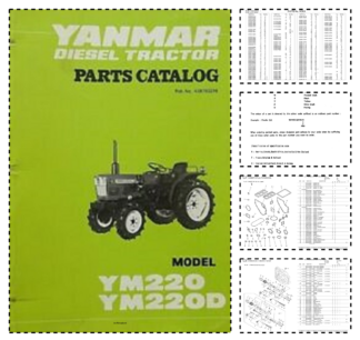 Yanmar YM220 YM220D Tractors Parts Catalog Electrical Wiring Diagram