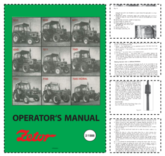Zetor 5211 5245 6211 5245 7211 7245 7711 7745 7245 Tractors Operation Manual EN