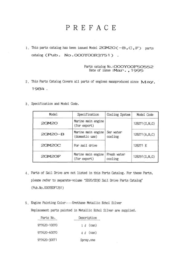 Yanmar 2GM20 2GM20B 2GM20C 2GM20F Marine Diesel Engine Parts Catalog - Image 4