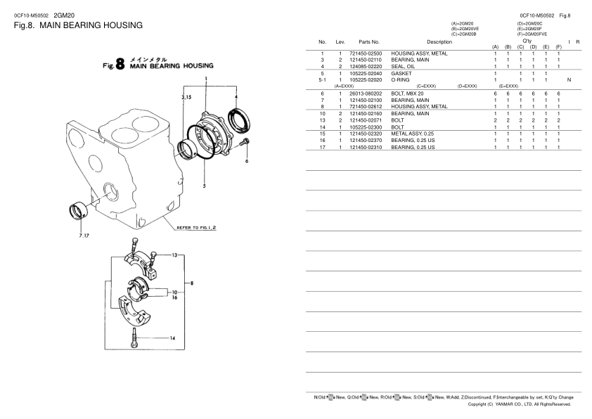Yanmar 2GM20 2GM20B 2GM20C 2GM20F Marine Diesel Engine Parts Catalog - Image 10