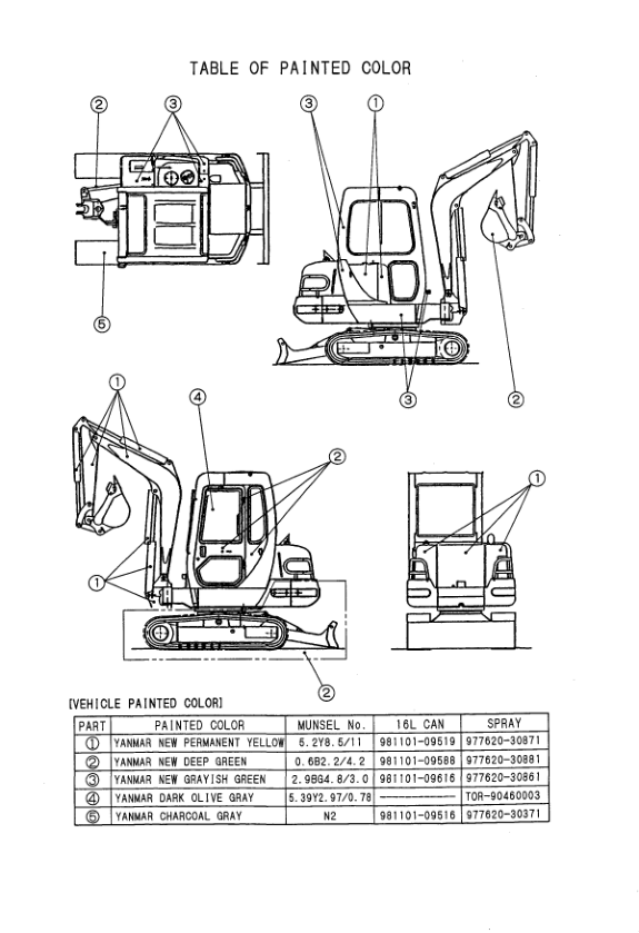 Yanmar B22-2 Excavator Parts Catalog for Europe - Image 5