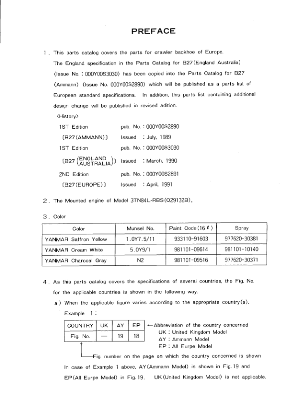 Yanmar B27 Excavator Parts Catalog and Wiring Diagram for England Australia and AMMANN - Image 2