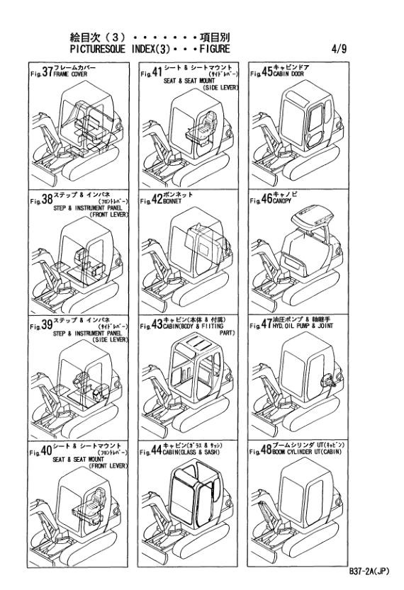 Yanmar B37-2A Excavator Parts Catalog for Japan and Overseas - Image 3