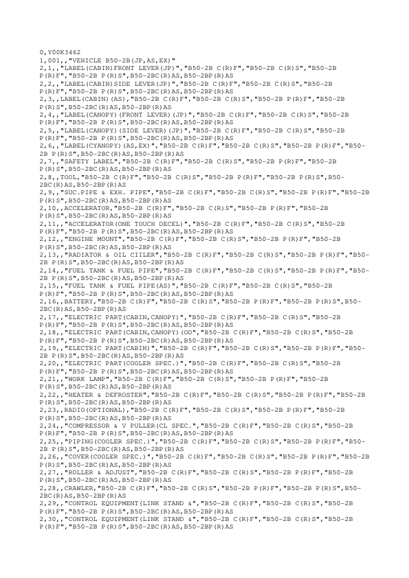 Yanmar B50-2B Excavator Parts Catalog for Japan and Overseas - Image 14