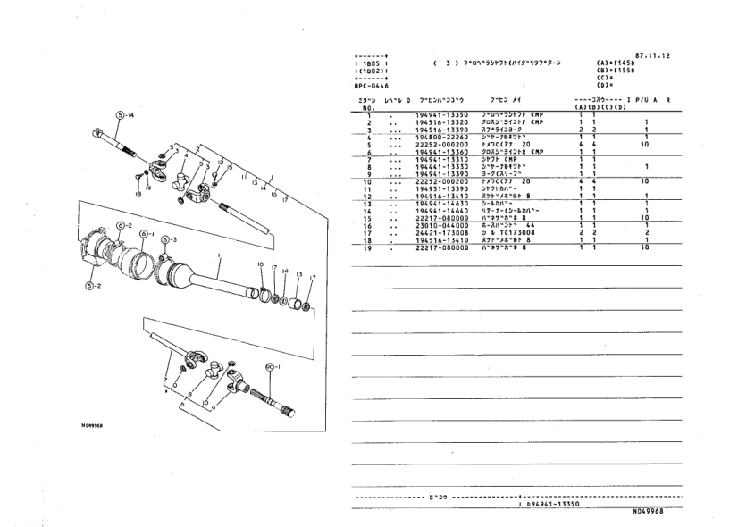 Yanmar F145D D155D D165D FX175D Tractors Parts Catalog JA - Image 8