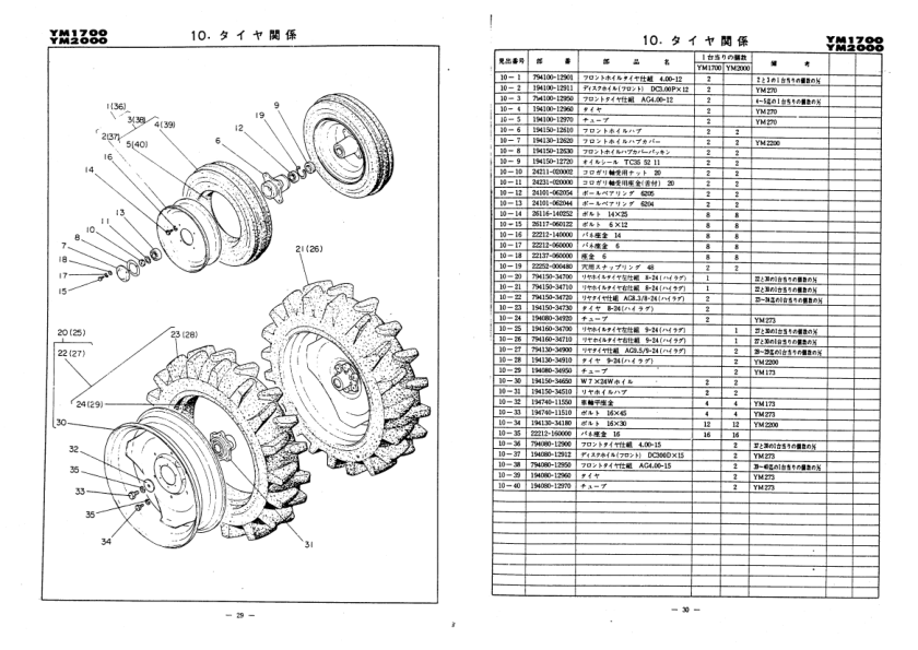 Yanmar YM1700 YM2000 Tractors Parts Catalog Electrical Wiring DIagram JA - Image 10