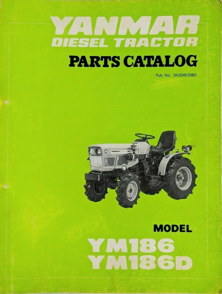 Yanmar YM186 YM186D Tractors Parts Catalog - Image 2